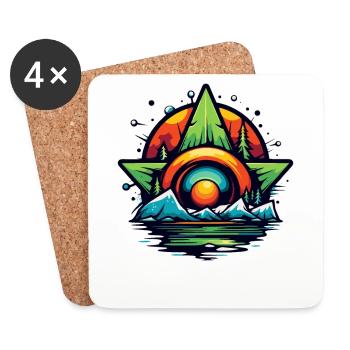 Die Natur ist der Star - Untersetzer (4er-Set) - Weiß - Vorne
