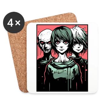 Cartoon Manga Anime, This Should Be an Anime - Coasters (set of 4) - white - Front
