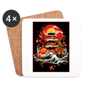 The Sushi Bar - Coasters (set of 4) - white - Front