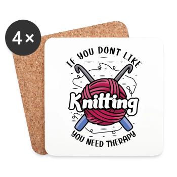 If you dont like Knitting - Untersetzer (4er-Set) - Weiß - Vorne