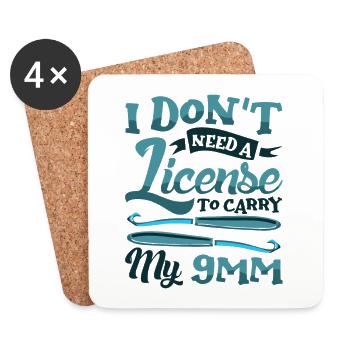 I don't give a knit - Untersetzer (4er-Set) - Weiß - Vorne