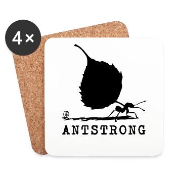 Aussi fort qu’une fourmi - Dessous de verre (lot de 4) - blanc - Devant