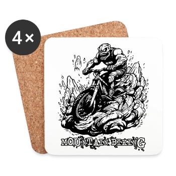 Vtt - Dessous de verre (lot de 4) - blanc - Devant