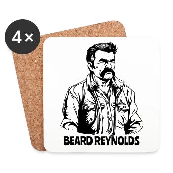 Male man, mustache BEARD REYNOLDS - Coasters (set of 4) - white - Front