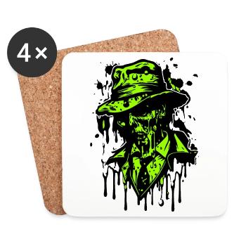 Dreaddy Daddy Zombie - Coasters (set of 4) - white - Front