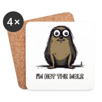 I'm not the mole - Coasters (set of 4) - white - Front