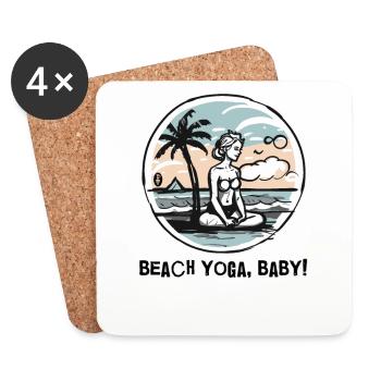 Das ist Strand Yoga, Baby - Untersetzer (4er-Set) - Weiß - Vorne