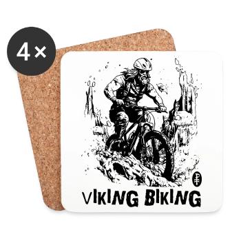 VTT Vikings - Dessous de verre (lot de 4) - blanc - Devant
