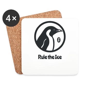 Beherrsche das Eis, ein Pinguin - Untersetzer (4er-Set) - Weiß - Vorne