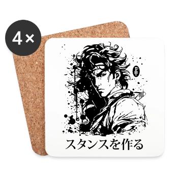 Show Attitude: Anime Manga Hero - Coasters (set of 4) - white - Front