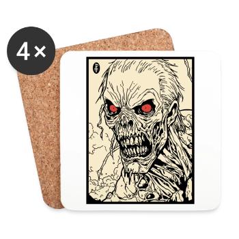 Fans of the zombie horror president - Coasters (set of 4) - white - Front