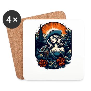 Magical Mama Nature - Coasters (set of 4) - white - Front