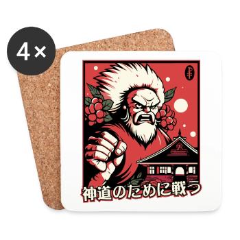 Für Shintoismus kämpfen - Fight for Shintoism - Coasters (set of 4) - white - Front