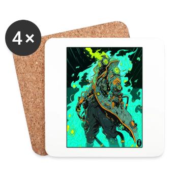 Anime Manga Cyborg: Royal Destroyer - Coasters (set of 4) - white - Front