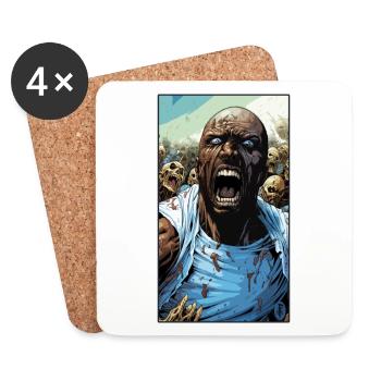The Last Man of the Zombie Apocalypse - Coasters (set of 4) - white - Front
