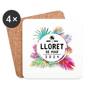 Lloret De Mar 2024 Coloré - Dessous de verre (lot de 4) - blanc - Devant