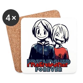 Anime Manga Friends: Friendship Forever - Coasters (set of 4) - white - Front