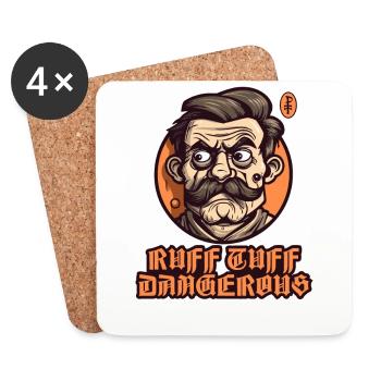 Alter Mann ist robust, hart und gefährlich - Coasters (set of 4) - white - Front