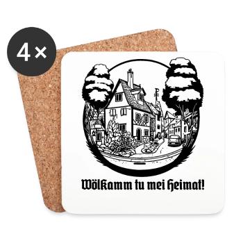 Willkommen in meiner Heimat, Deutschland - Untersetzer (4er-Set) - Weiß - Vorne