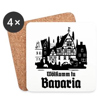 Welcome to Bavaria - Coasters (set of 4) - white - Front