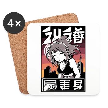 Poster: Anime Girl, That doesn't make any sense - Coasters (set of 4) - white - Front