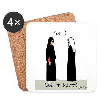 Une rencontre fortuite, ça a fait mal ? - Dessous de verre (lot de 4) - blanc - Devant