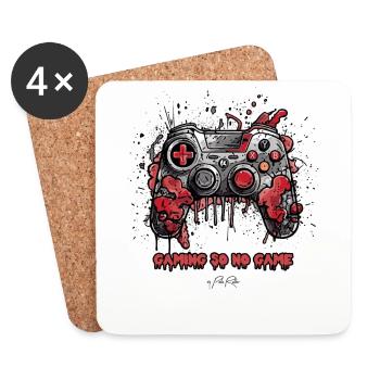 Le jeu n'est pas amusant, les joueurs - Dessous de verre (lot de 4) - blanc - Devant