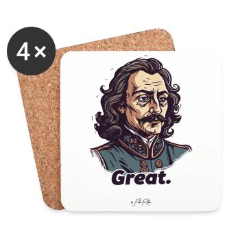 C'est super! Pierre, le Grand Tsar - Dessous de verre (lot de 4) - blanc - Devant