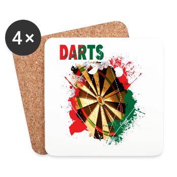 Darts Dartboard Dart Dart King 180 Bullseye - Coasters (set of 4) - white - Front