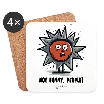 That's not funny, folks - Coasters (set of 4) - white - Front