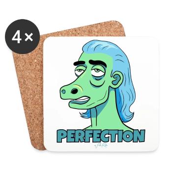 Beauty and grace in perfection - Coasters (set of 4) - white - Front