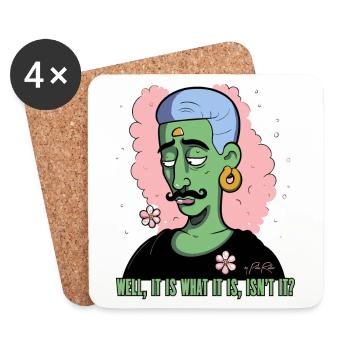 It is what it is: Queer, Gay, LGBTQ+ - Coasters (set of 4) - white - Front