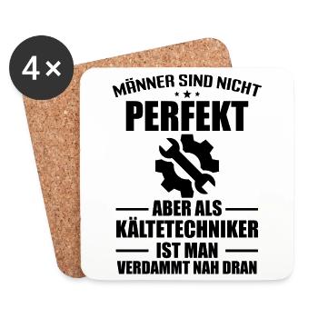 Kältetechniker Kältemonteur Klimatechniker - Untersetzer (4er-Set) - Weiß - Vorne