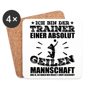 Mannschaft Handballspieler Beachhandball Ballsport - Untersetzer (4er-Set) - Weiß - Vorne