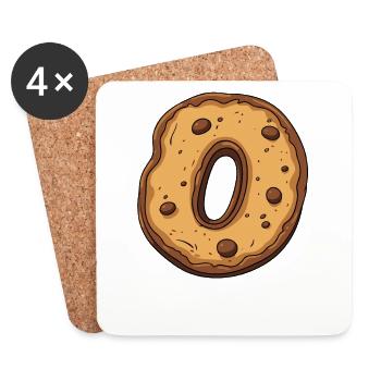 Biscuit d’anniversaire nouveau-né : Bébé de zéro an - Dessous de verre (lot de 4) - blanc - Devant