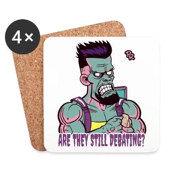 Average citizen: Is there still a debate? - Coasters (set of 4) - white - Front