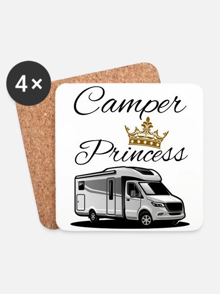 Camper Prinzessin-Camper Princess - Untersetzer (4er-Set) - Weiß
