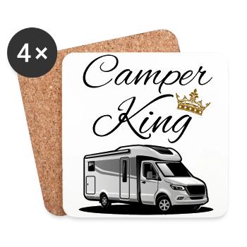 Roi du camping-car-Roi du camping-car - Dessous de verre (lot de 4) - blanc - Devant