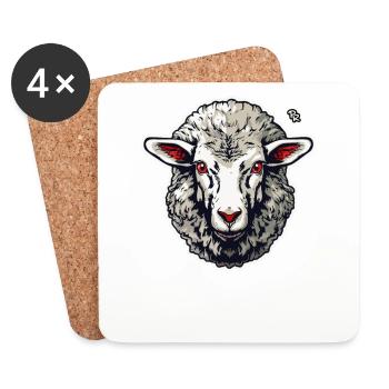 Ein cooles Schaf - Untersetzer (4er-Set) - Weiß - Vorne