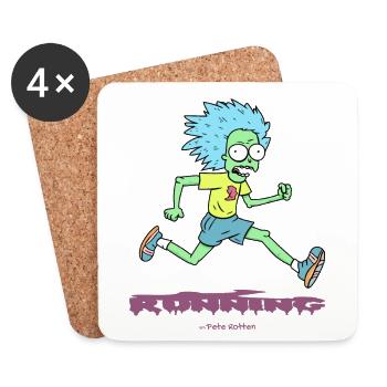 Zombie Marathon: Running - Coasters (set of 4) - white - Front