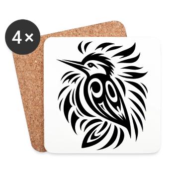 Specht Ureinwohner Amerikas Tierkreis - Untersetzer (4er-Set) - Weiß - Vorne
