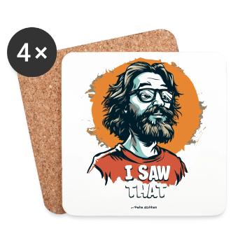 doux éducateur semblable à Jésus, j’ai vu - Dessous de verre (lot de 4) - blanc - Devant