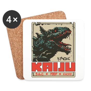 Japan Kanji Kaiju Kacke - Untersetzer (4er-Set) - Weiß - Vorne