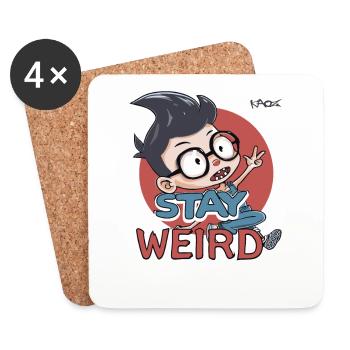 Stay strange, clever rascal - Coasters (set of 4) - white - Front
