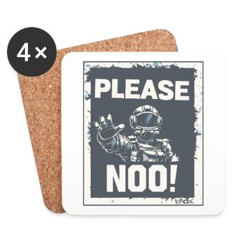 Astronaut Poster: Please Not in Space - Coasters (set of 4) - white - Front