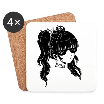 Girls Glasses Cool Sunglasses Kid Teens - Coasters (set of 4) - white - Front