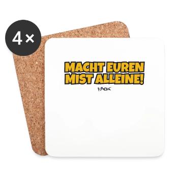 Do your shit on your own - Coasters (set of 4) - white - Front
