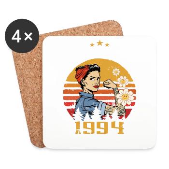 30 ans - Né en février 1994 - Dessous de verre (lot de 4) - blanc - Devant