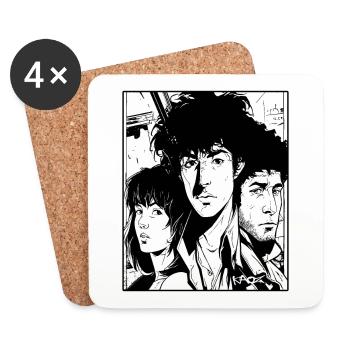 Cartoon Anime Manga Site - Coasters (set of 4) - white - Front