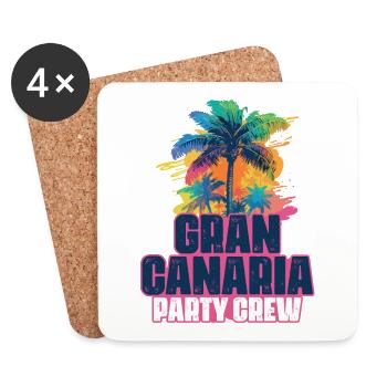 Gran Canaria Party Crew Urlaub - Untersetzer (4er-Set) - Weiß - Vorne